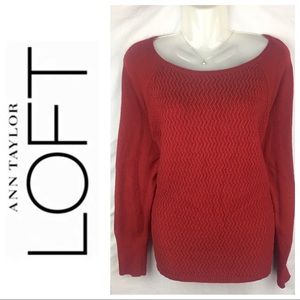 ⬇️$16 Ann Taylor LOFT Womens Red Sweater Size XL A